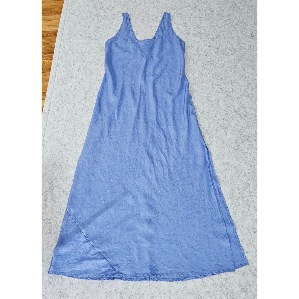 Vintage Victoria Secret 100% Silk Long Slip Gown, Dress, Embroidered Neck  Sz L - Picture 11 of 11